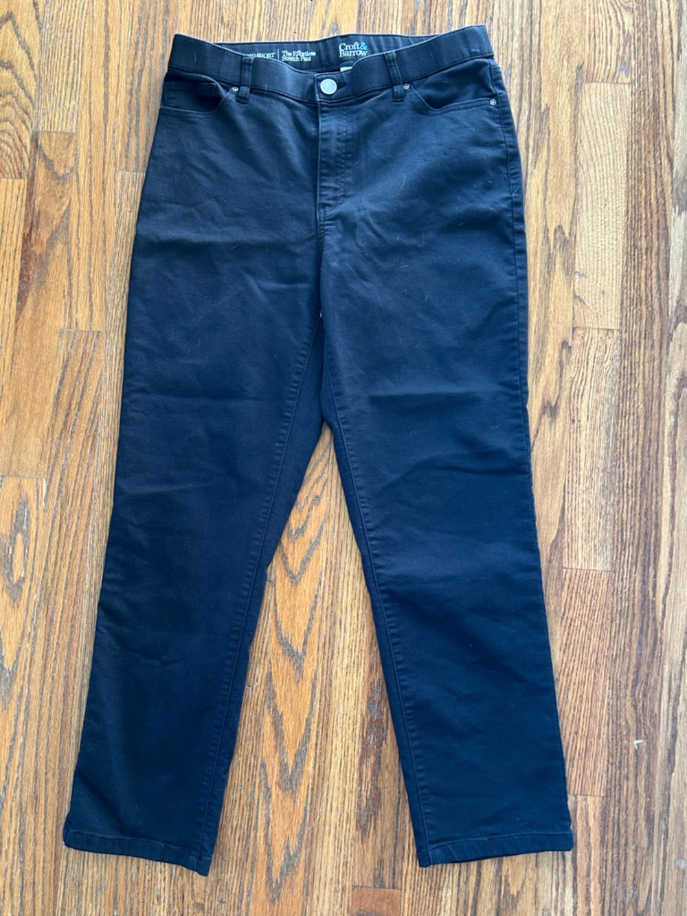 croft & barrow Black Straight Leg Pants